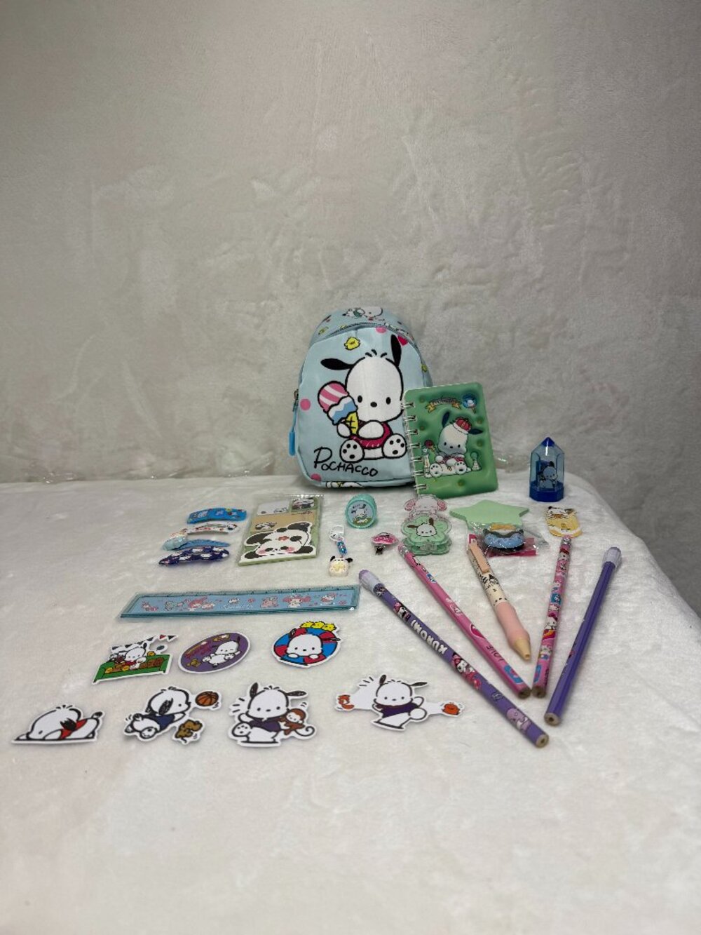 “Pochacco 15‑Piece Kawaii Stationery & Accessories Bundle”